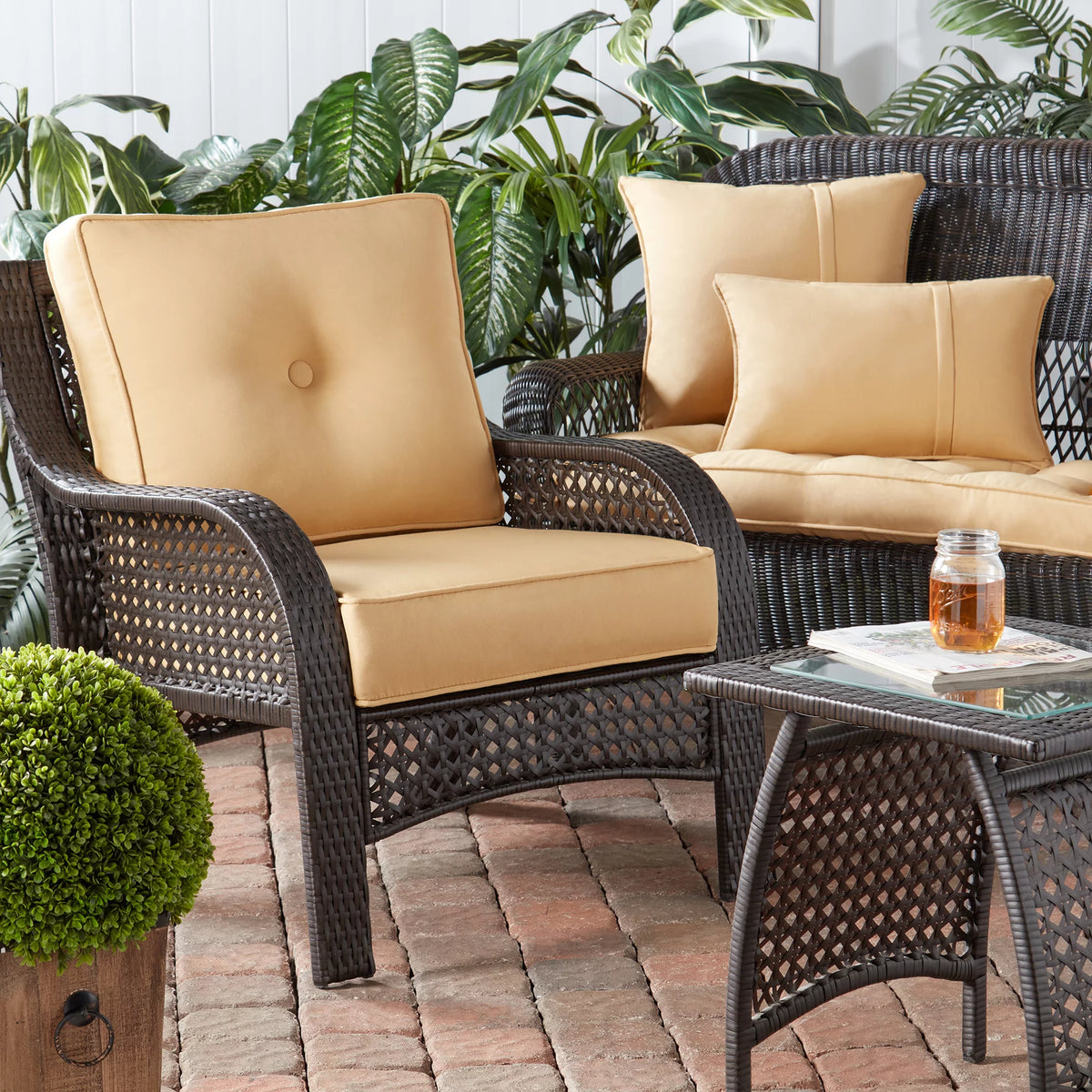 Wheat Outdoor 2-Piece Deep Seat Cushion Set P91783