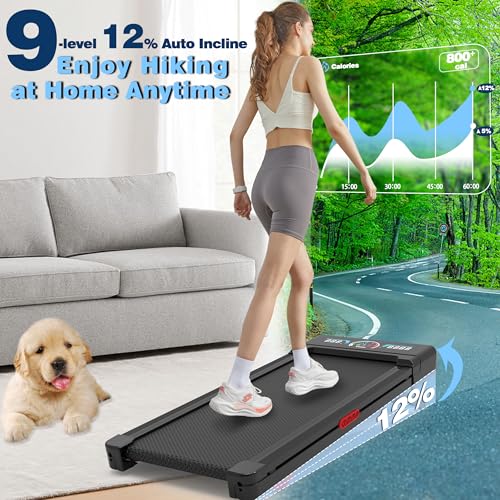 Walking Pad Treadmill with Auto Incline and 450 lbs Capacity O56365