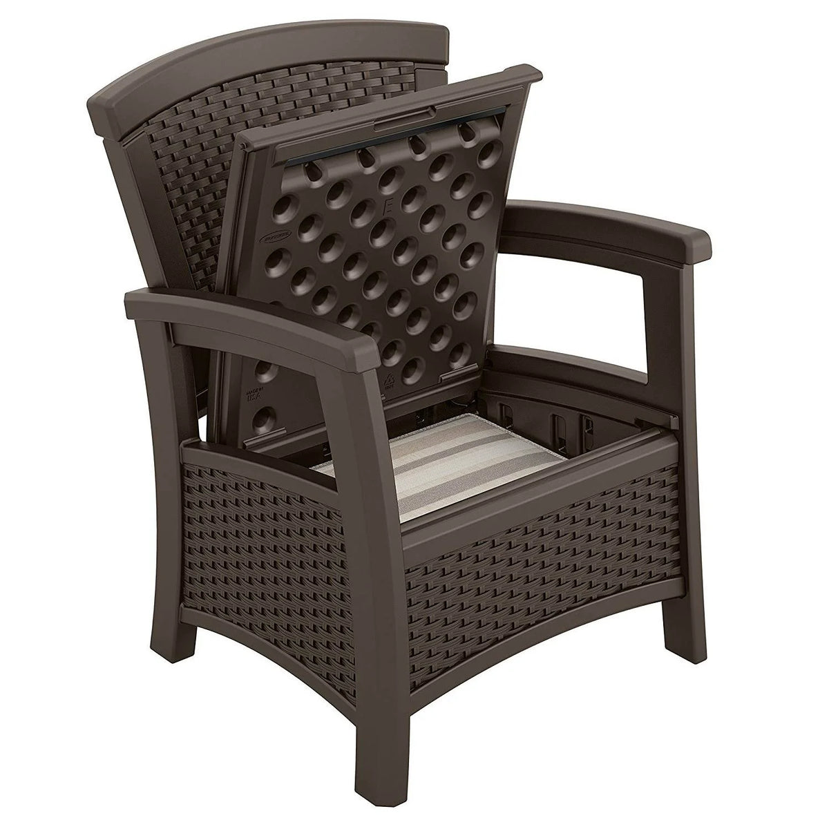 Resin Club Chair with Storage A291127
