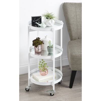 White Bar Cart Frame Y822244