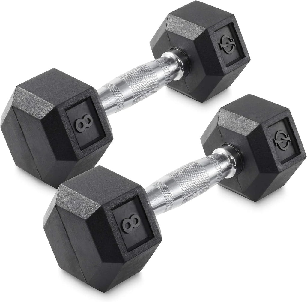 45 lb Rubber Coated Hex Dumbbell Pair B84629