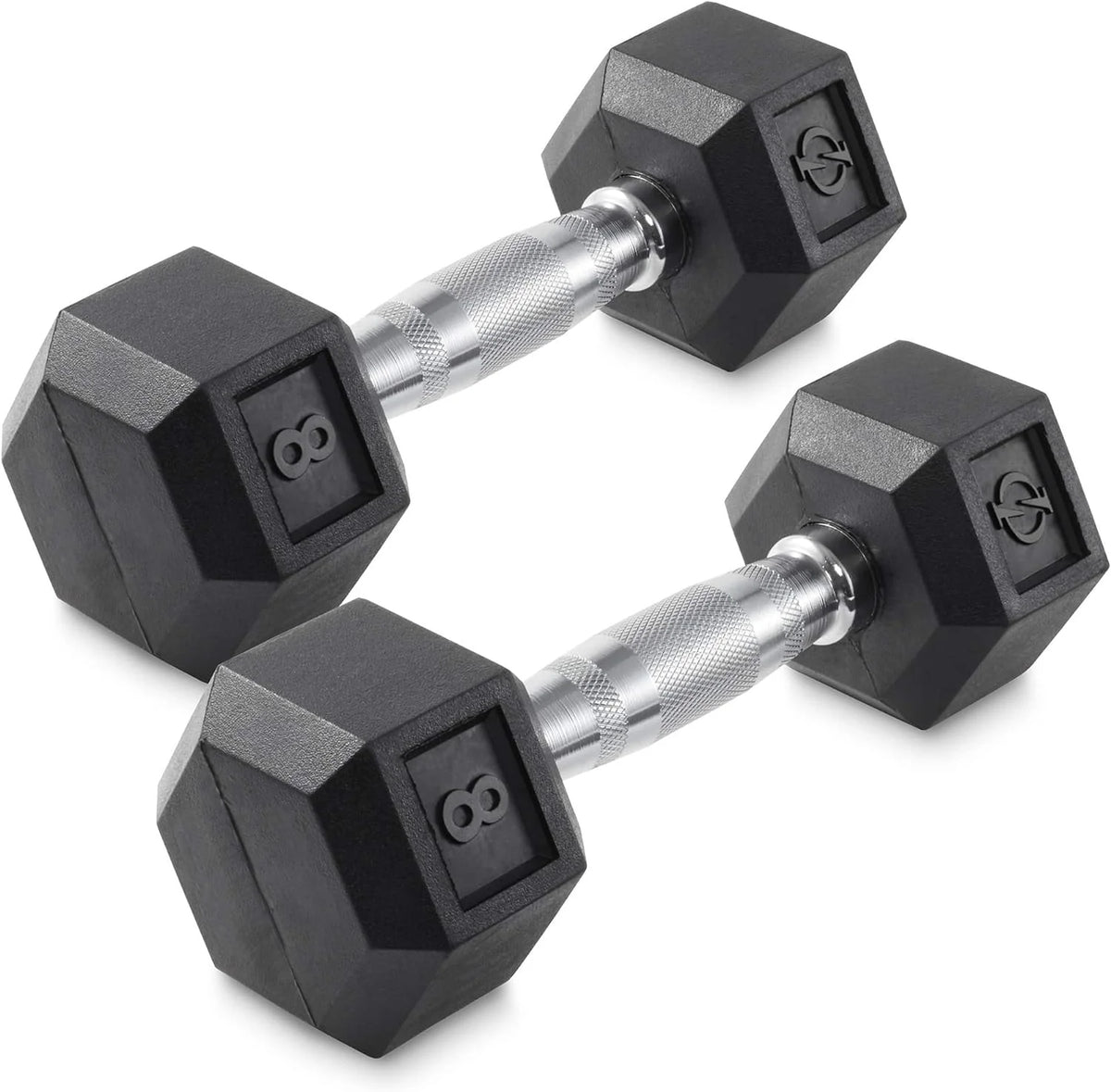 45 lb Rubber Coated Hex Dumbbell Pair B84629