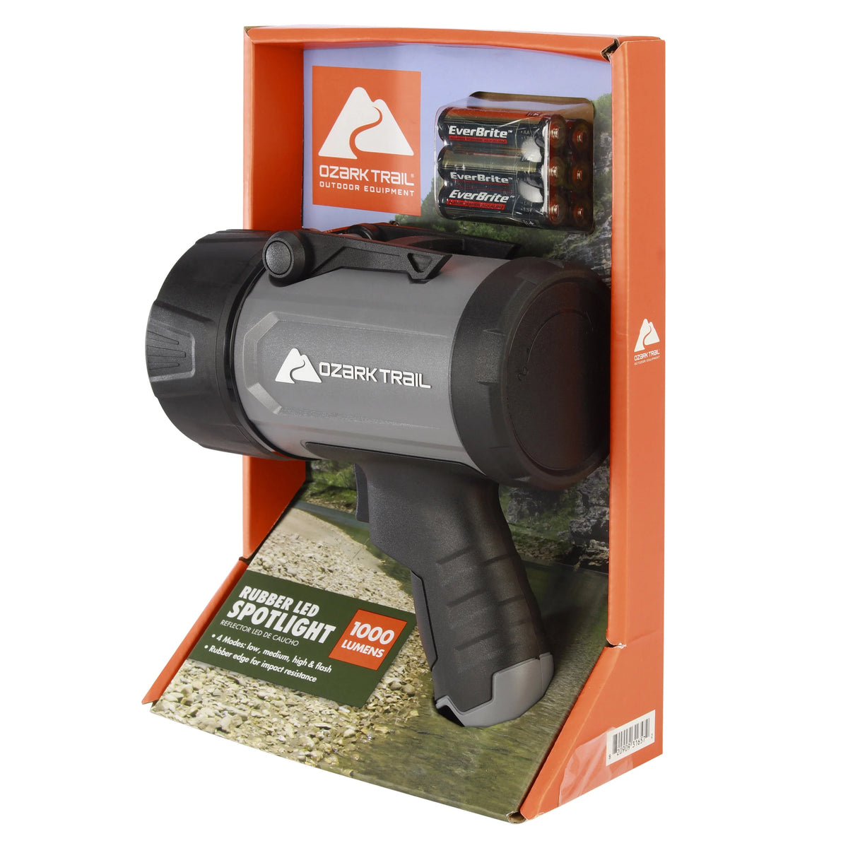 LED Battery Spotlight with Rubber Bumpers, 1000 Lumens M705