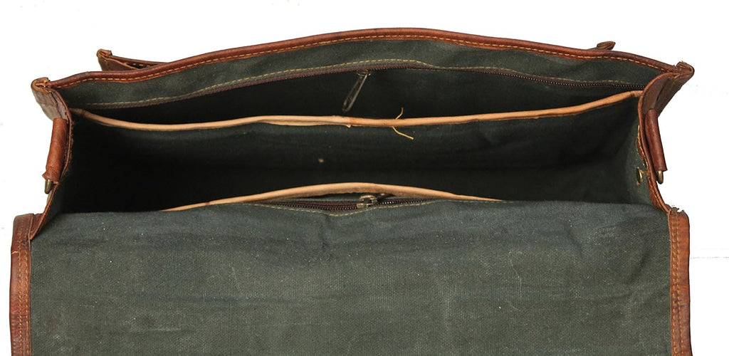 Leather Messenger Bag Laptop Computer Satchel Distressed (12 X 16) U6824