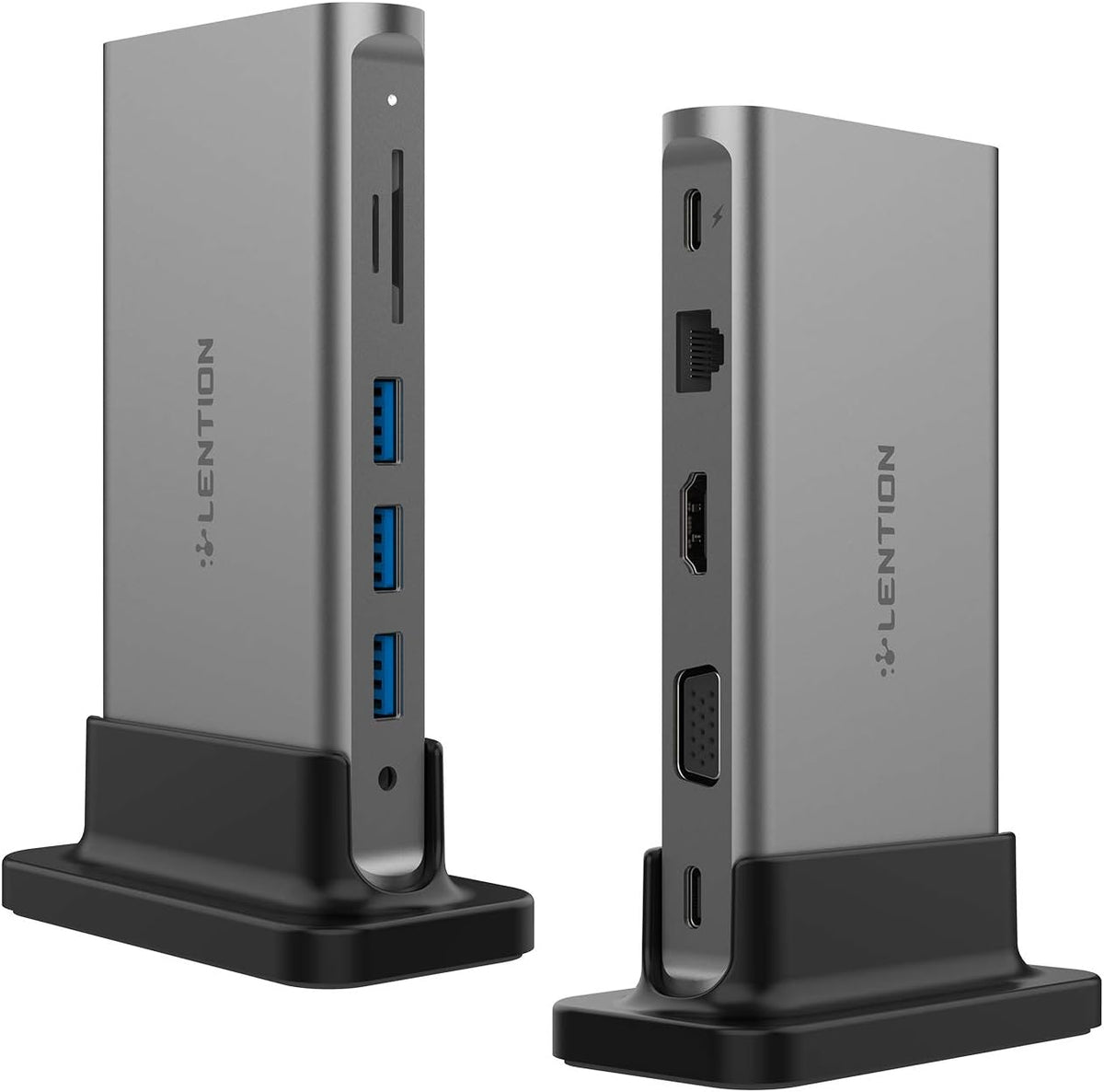 USB C Docking Station with 100W PD, 4K HDMI, VGA, Gigabit Ethernet, Card Reader, USB 3.0, Aux Adapter M78047