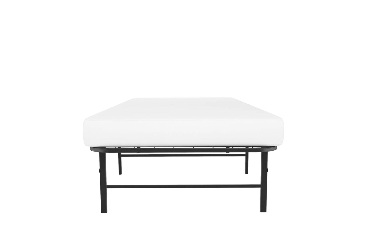Foldable Metal Platform Bed Frame, Black Twin N340