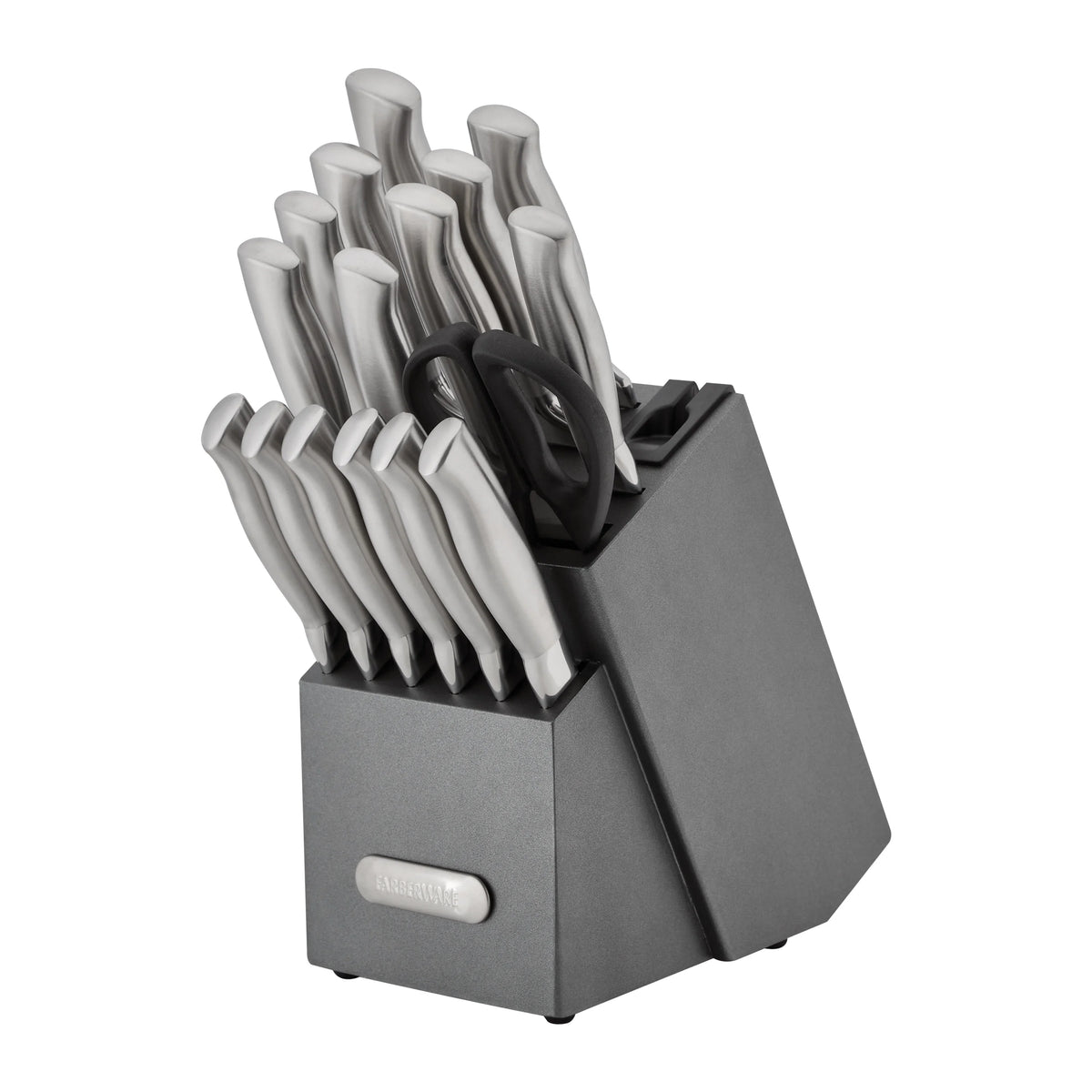 17 Piece Stainless Steel Knife Block Set Y627