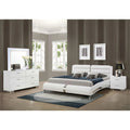 4-Piece Faux Leather Queen Bedroom Set B303