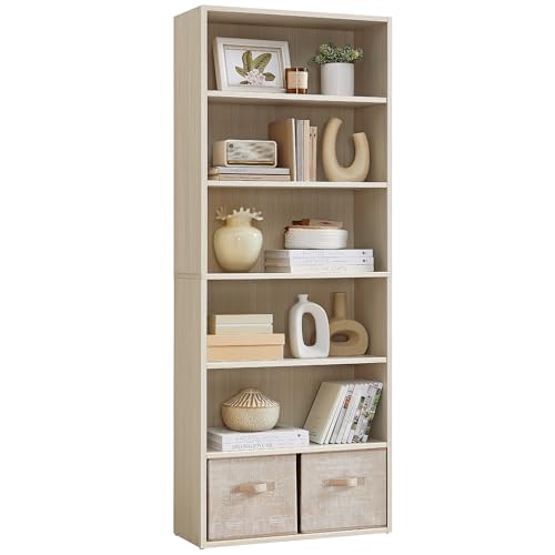 5-Tier Rustic Brown Bookshelf E63848