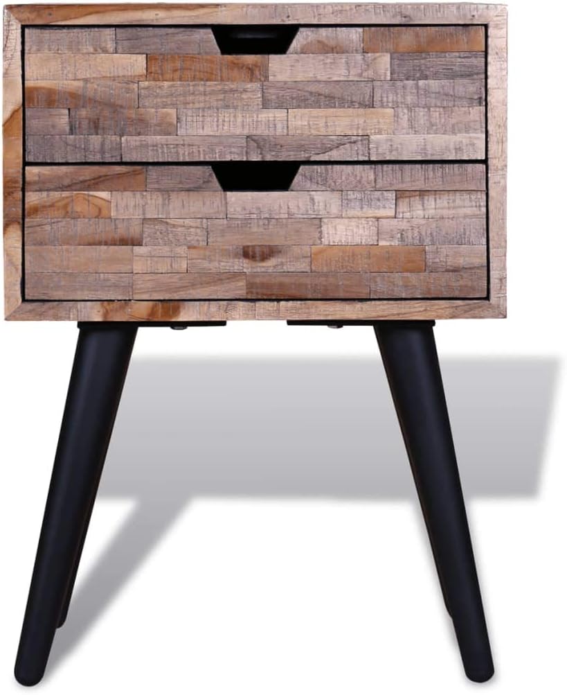 Side Cabinet with 2 Drawers Reclaimed Teak Wood V47403