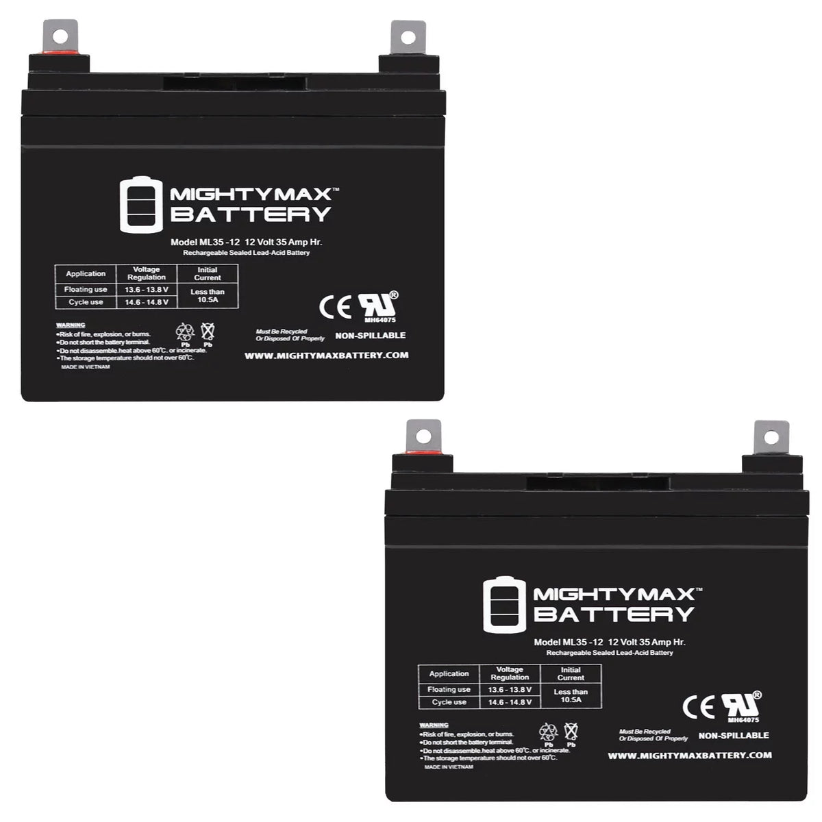 12V 35AH Sealed AGM Battery N559