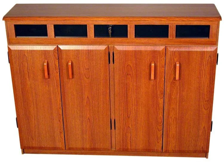 Top Load Media Cabinet Oak/Black N453