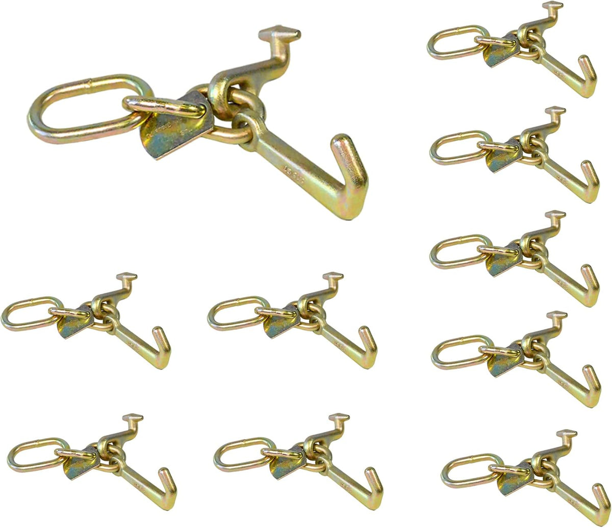 Cluster Hook for Towing Trucks, Heavy-Duty Forged with Link, 4-Pack O5319