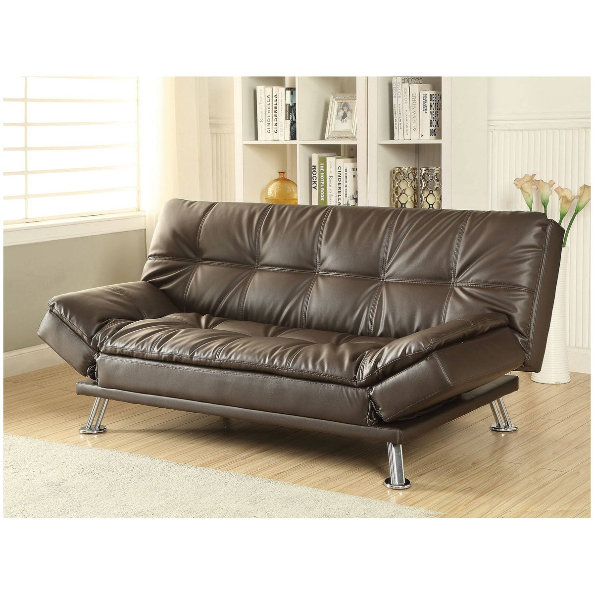 Brown Sofa Bed S9505