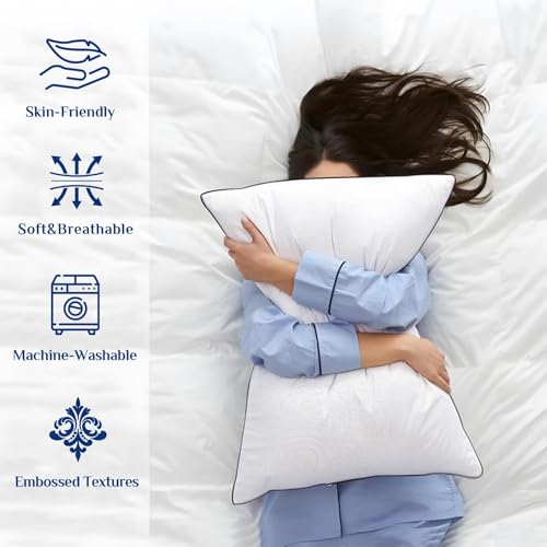 King Size Set of 4 Soft Bed Pillows Down Alternative B391169
