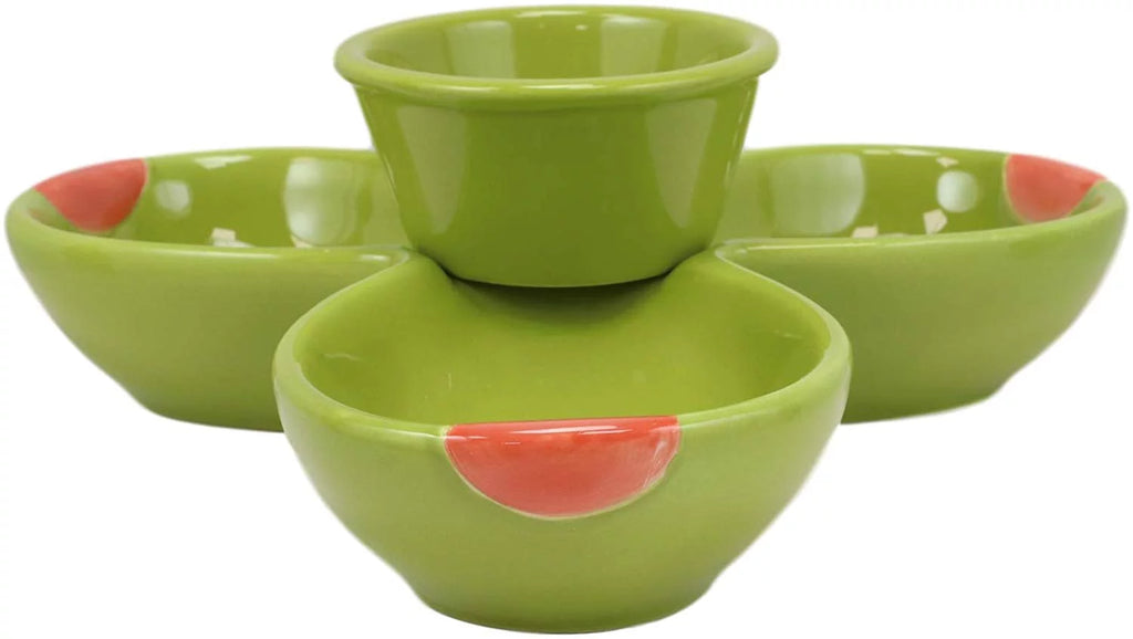 Ceramic Olive Halves Shaped Serving Bowl Plate Dish Platter J850