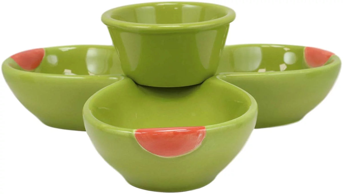 Ceramic Olive Halves Shaped Serving Bowl Plate Dish Platter J850