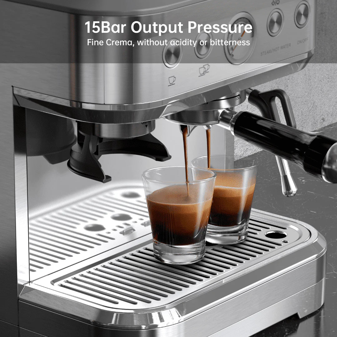 15 Bar Automatic Espresso Machine with Milk Frother and Grinder A756713