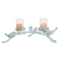 White and Clear Birds Christmas Candle Holder O4593