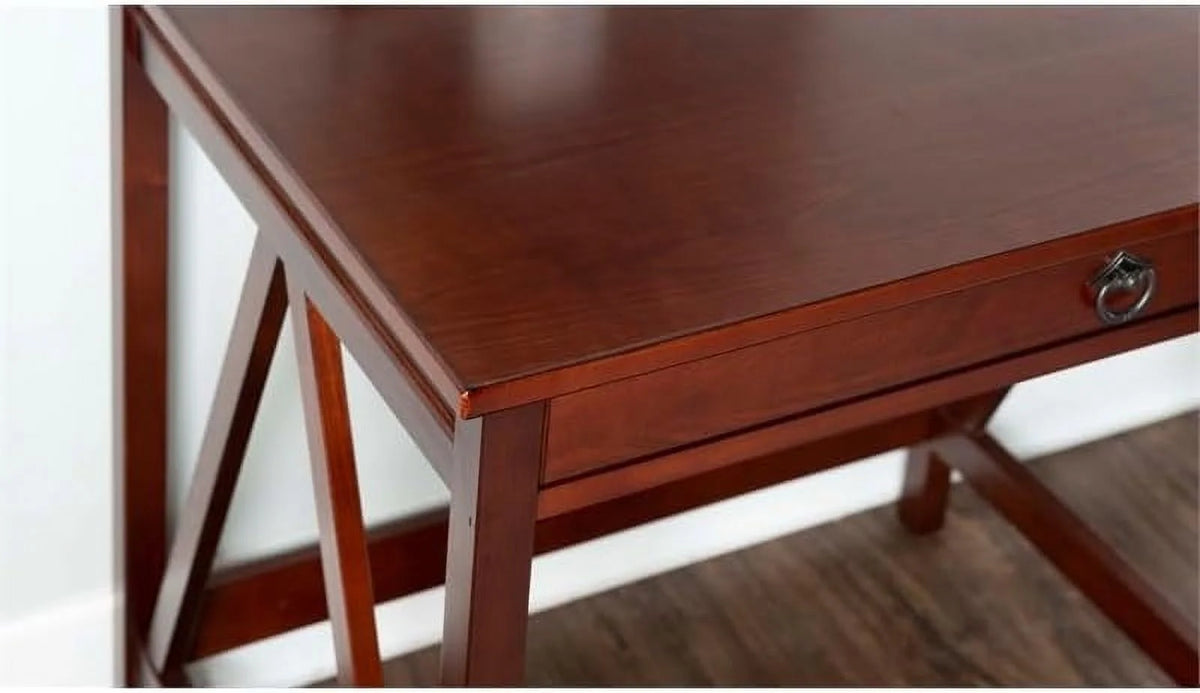 Wood Writing Desk in Antique Tobacco Brown I415014
