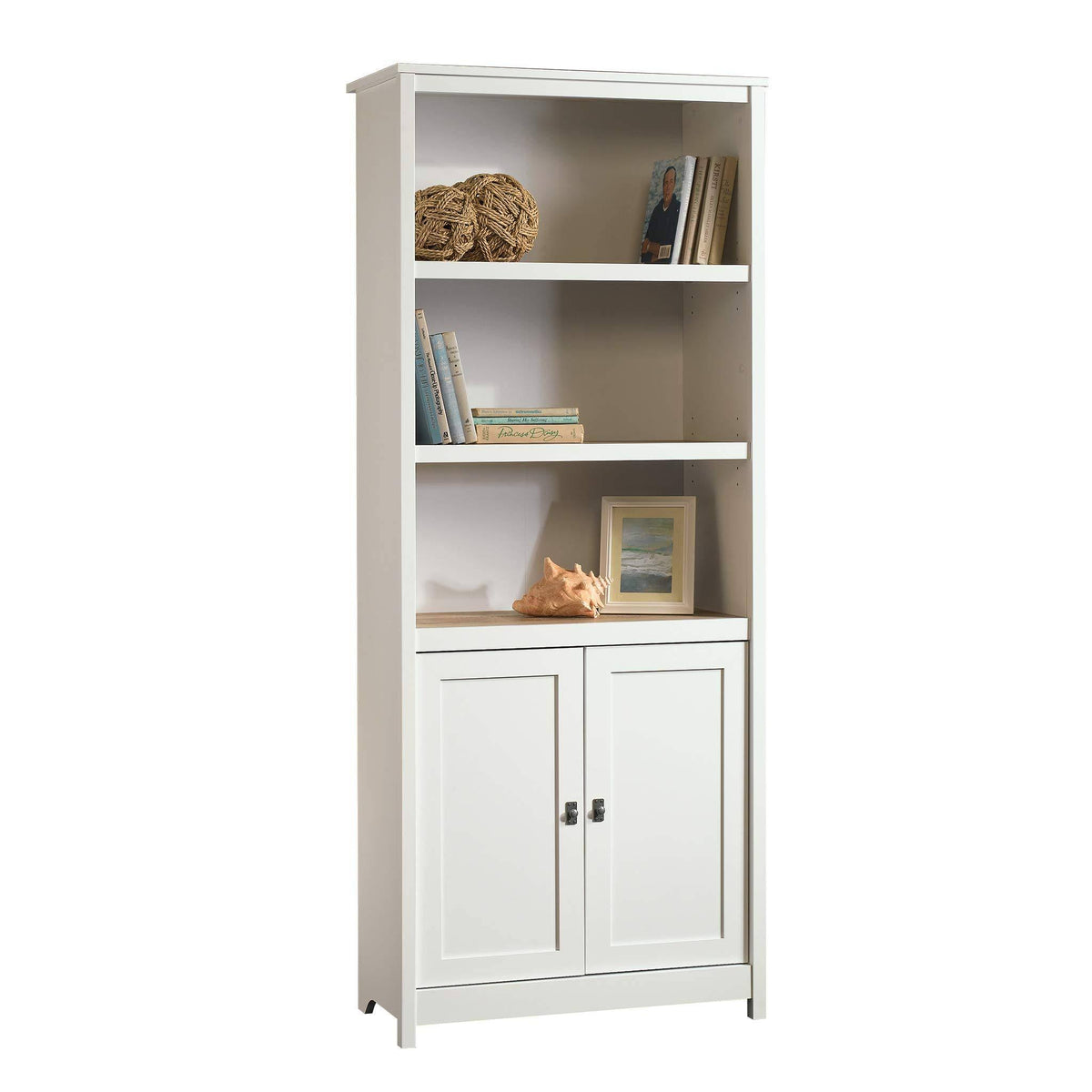 Soft White Library with Doors W46350