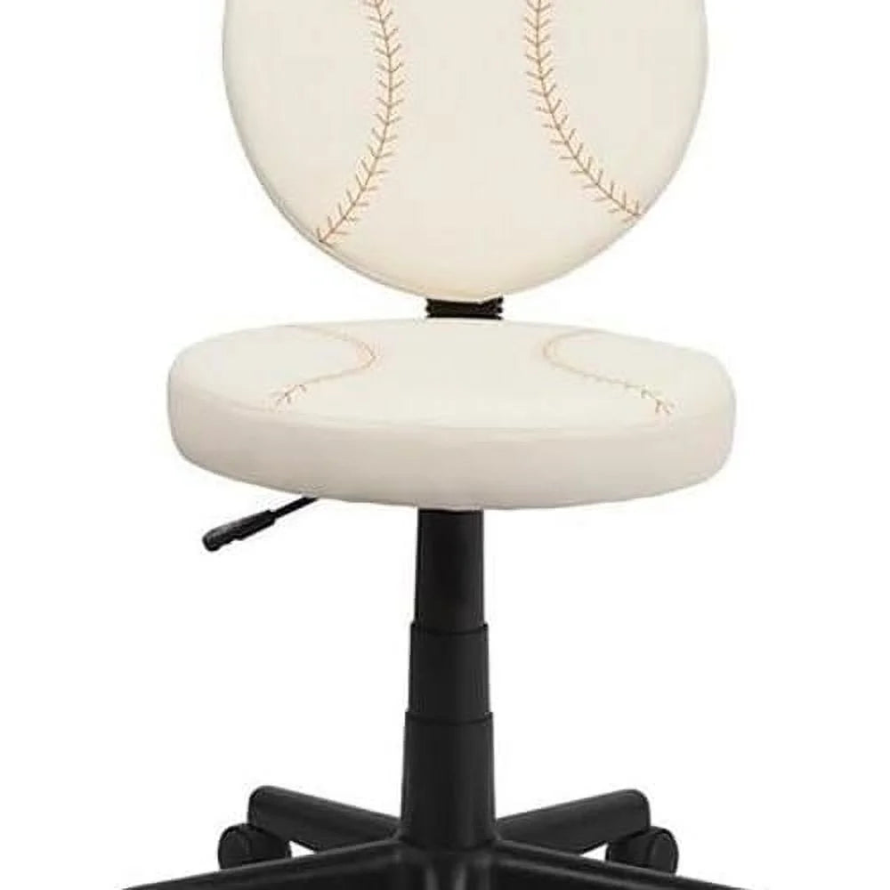 Cream Vinyl Swivel Office Task Chair L213669
