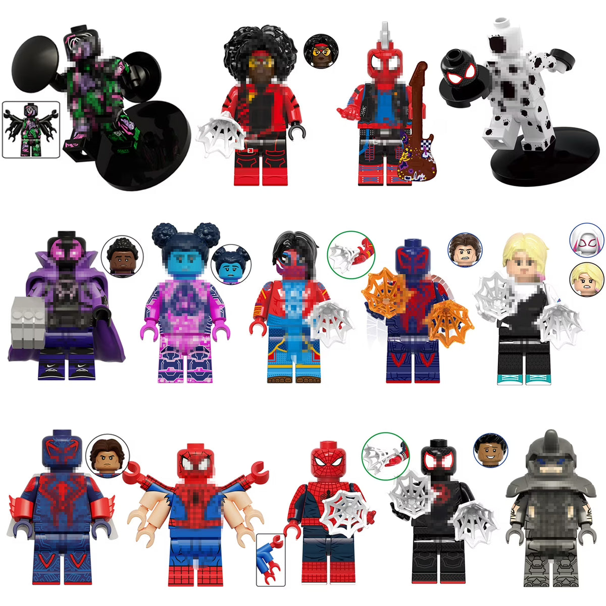 14 Pcs Superheroes Action Figures Building Blocks Toys Set, 1.77 inch Collectible Building Kits U57174