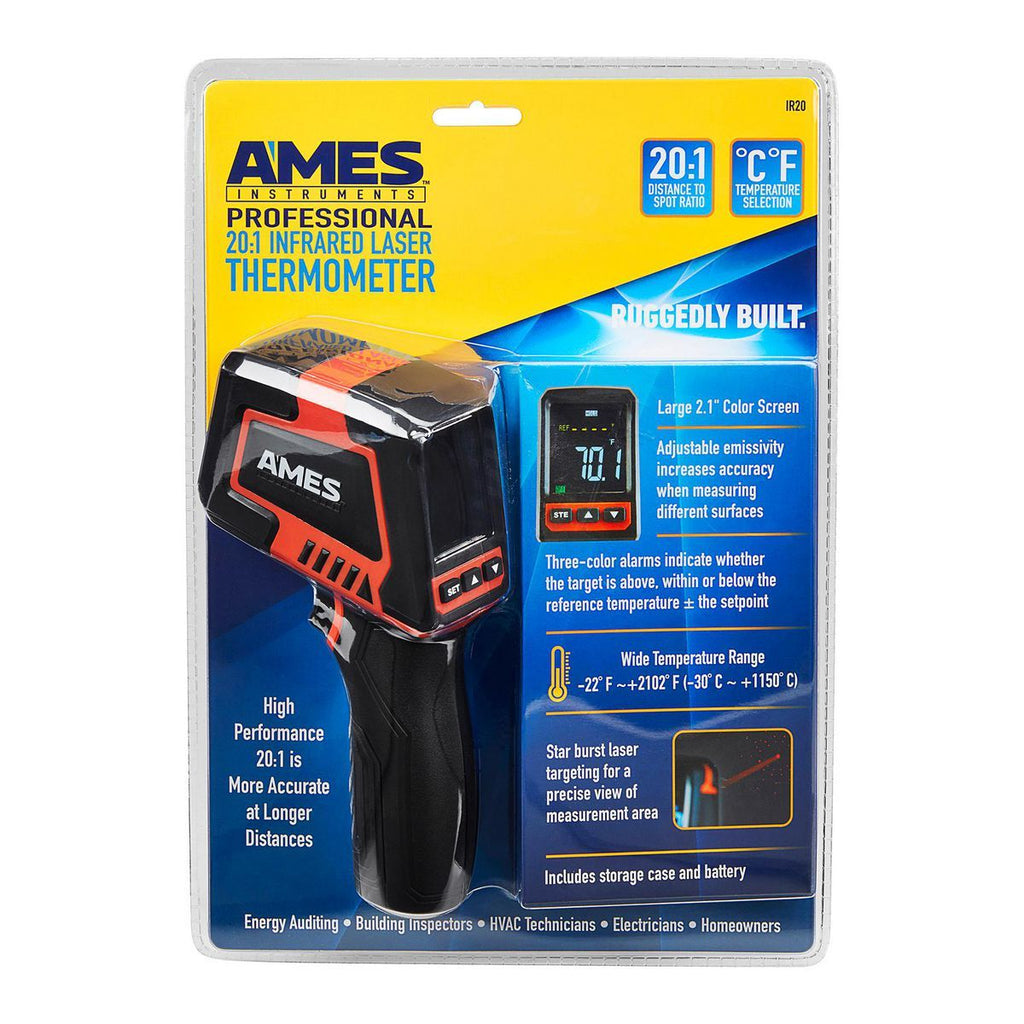 Infrared Laser Thermometer with Color Alarms G372355