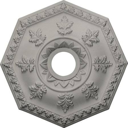 18x22OD x 3 1/2x22ID x 1 1/2x22P Hand-Painted Frost Ceiling Medallion G6978