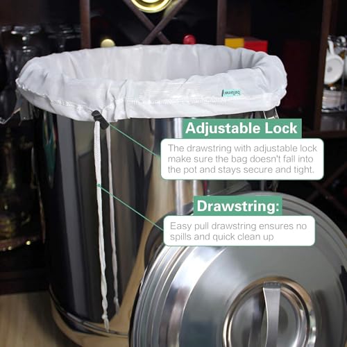 Extra Large Reusable 2 Pack 250 Micron Fine Mesh Brew Bags W928203