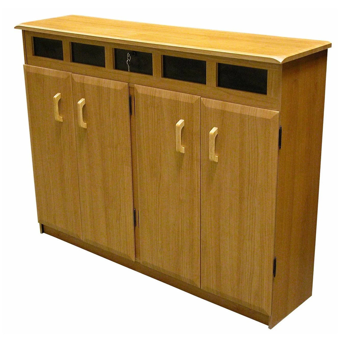 Top Load Media Cabinet Oak/Black N453
