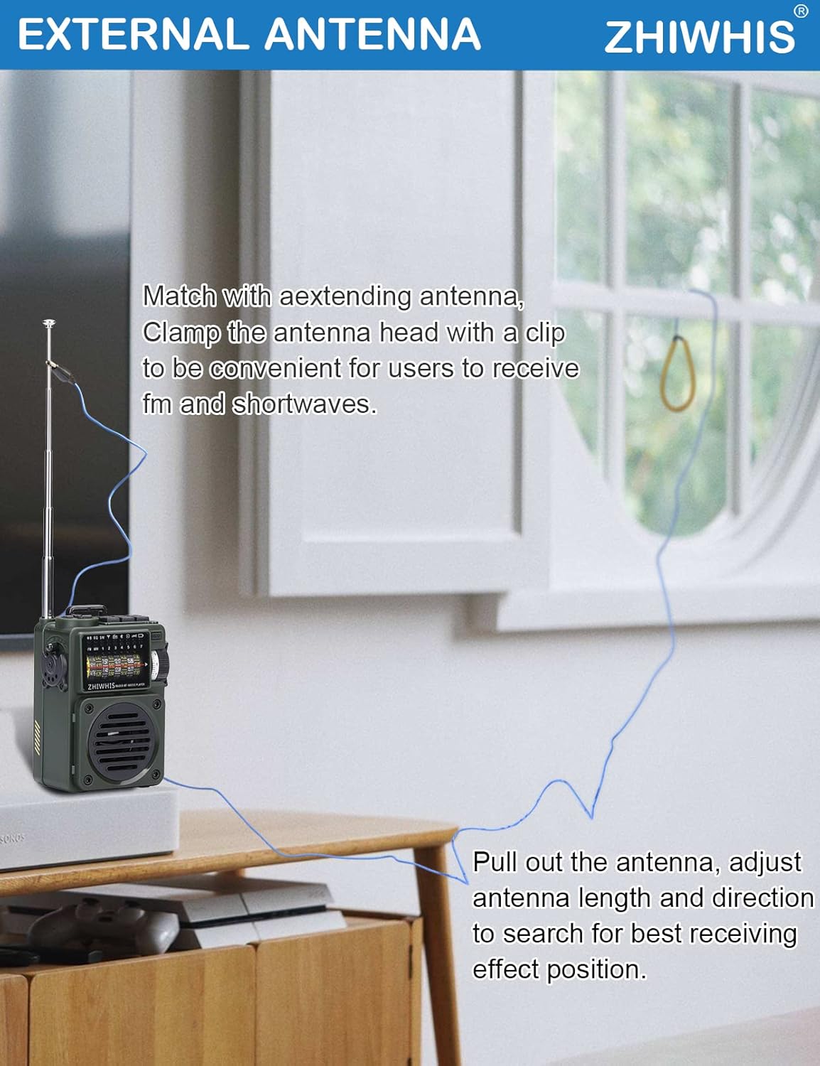 Bluetooth Speaker with AM FM Shortwave Radio T192417