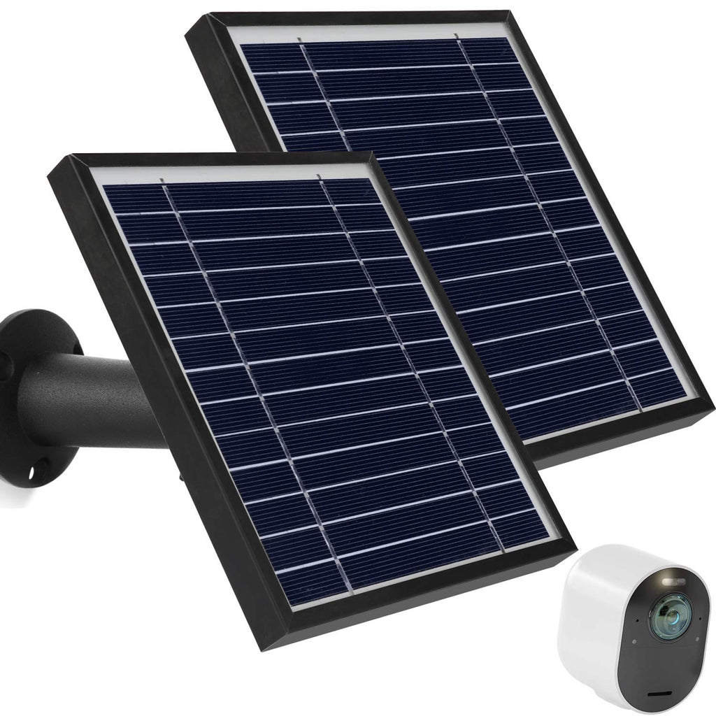 3W 6V Solar Panel Charge for Arlo Pro3 and Arlo Ultra Camera, 11ft Magnetic Power Cable (2Pack, Silver) Z213