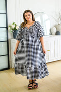 Gingham Midi Dress U76300
