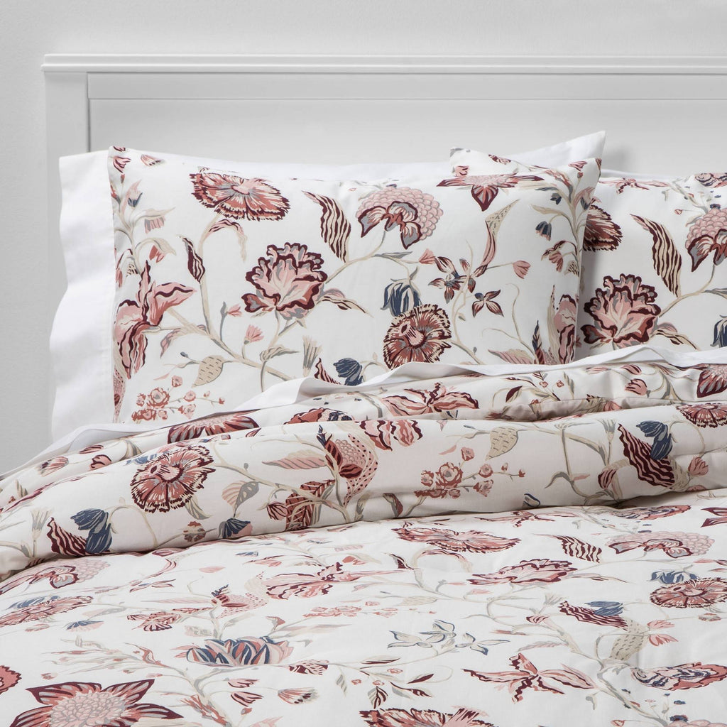 Full/Queen Floral Printed Comforter & Sham Set V77978