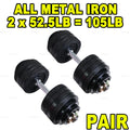 Adjustable Dumbbell Set 105 lbs Black Y2095