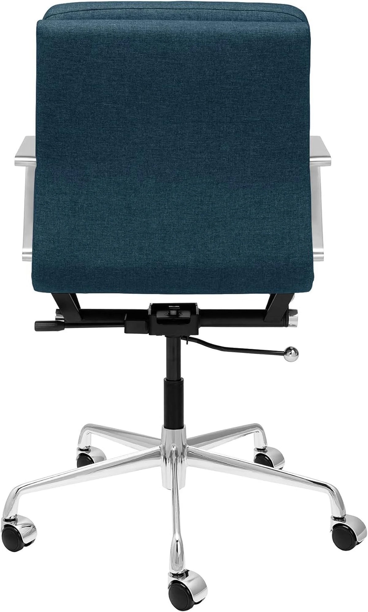 Dark Blue Cotton Fabric Office Chair with Arm Rest Y54359