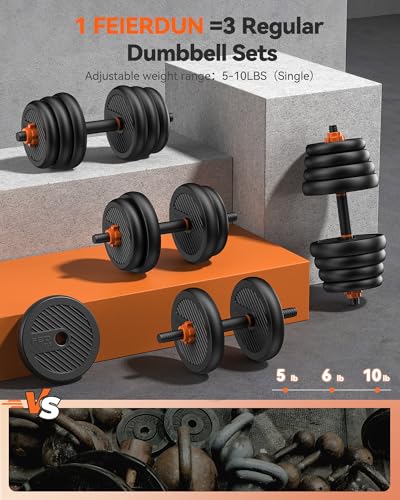 Adjustable Dumbbells Free Weight Set with Connector Q127