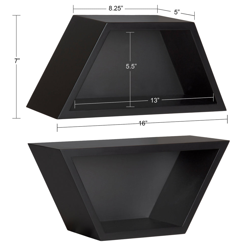 Black Wall Shelf Set of 2 K83037