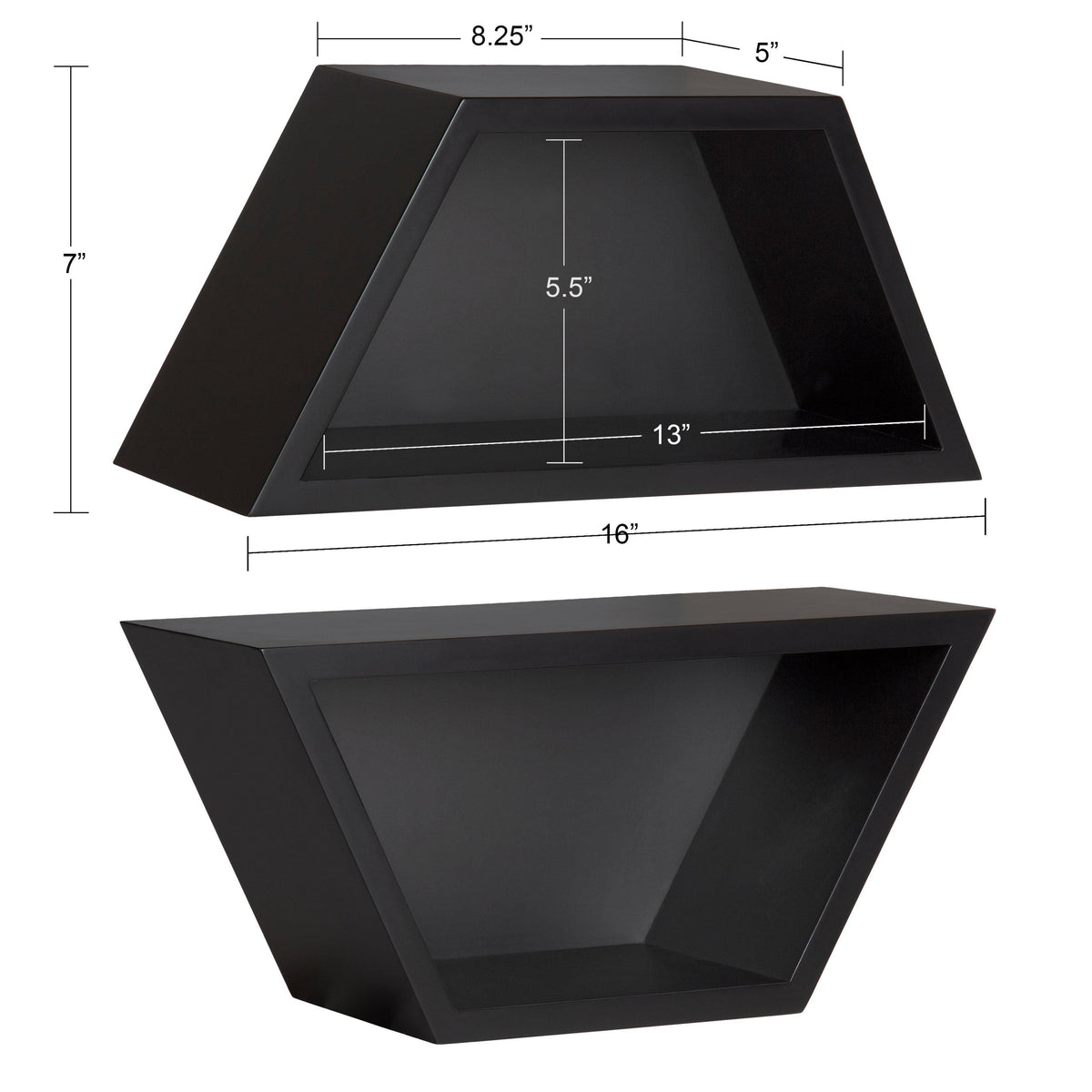 Black Wall Shelf Set of 2 K83037