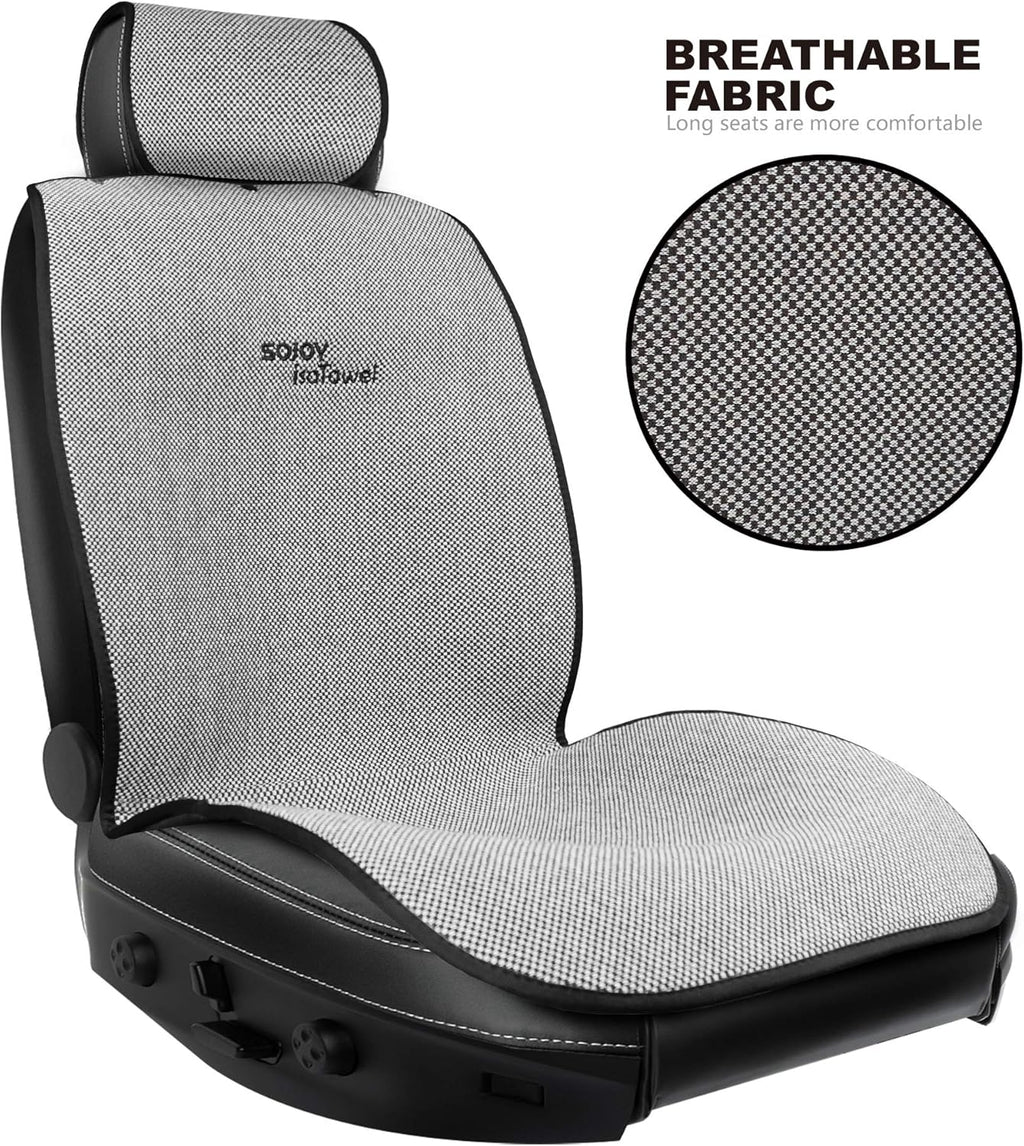 Black and White Car Seat Cushion Cover for Front of 2 Seats Z7273