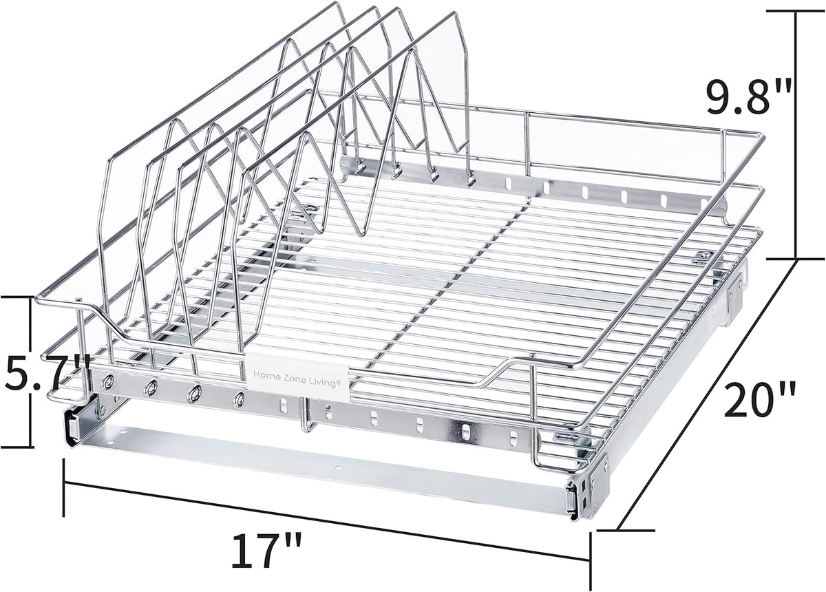 Pull Out Drawer Cabinet Organizer with Slide Out Shelves E701451