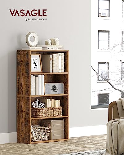 5-Tier Rustic Brown Bookshelf E63848