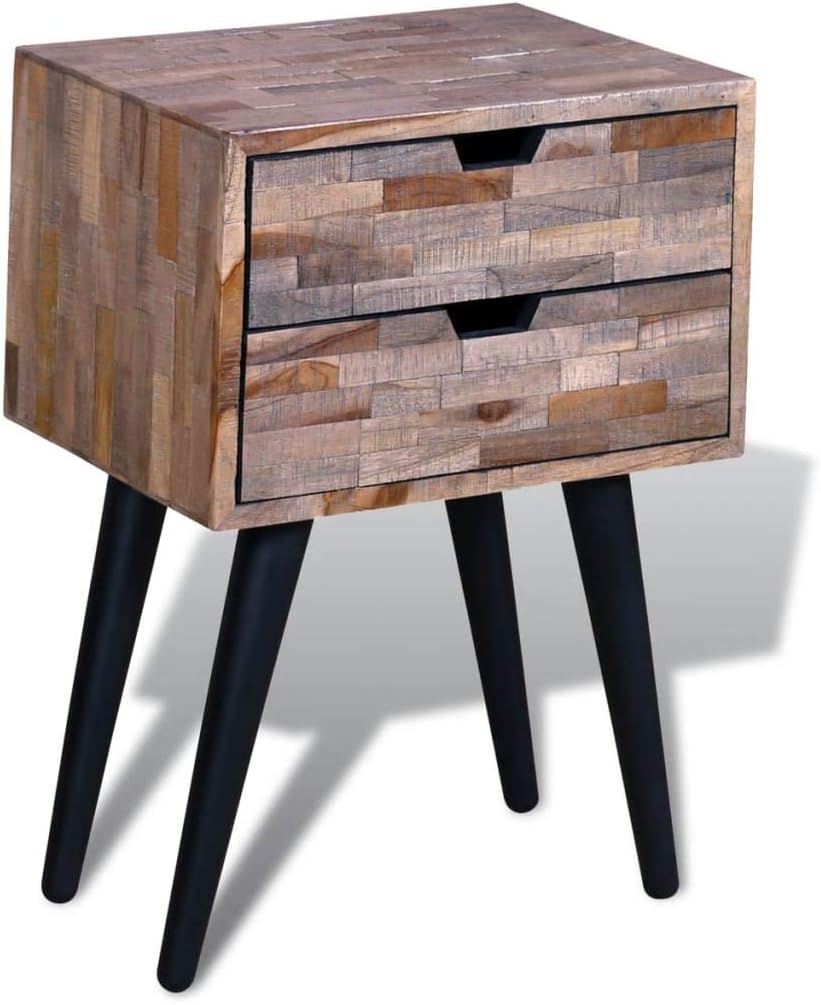 Side Cabinet with 2 Drawers Reclaimed Teak Wood V47403
