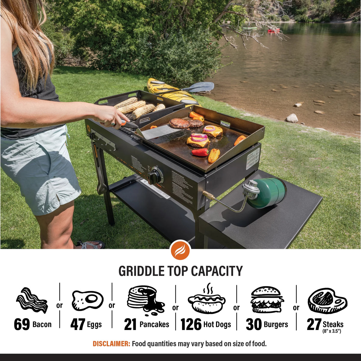 Propane Griddle and Charcoal Grill Combo D8917