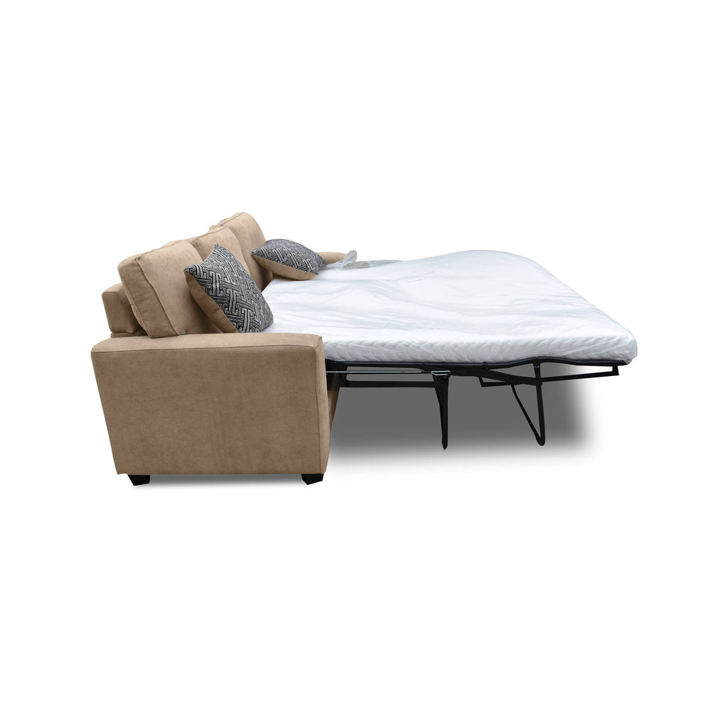 Khaki Fabric Loveseat with Sleeper G325391