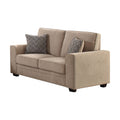 Khaki Fabric Loveseat with Sleeper G325391