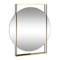 Wall Mirror, Brushed Brass A946