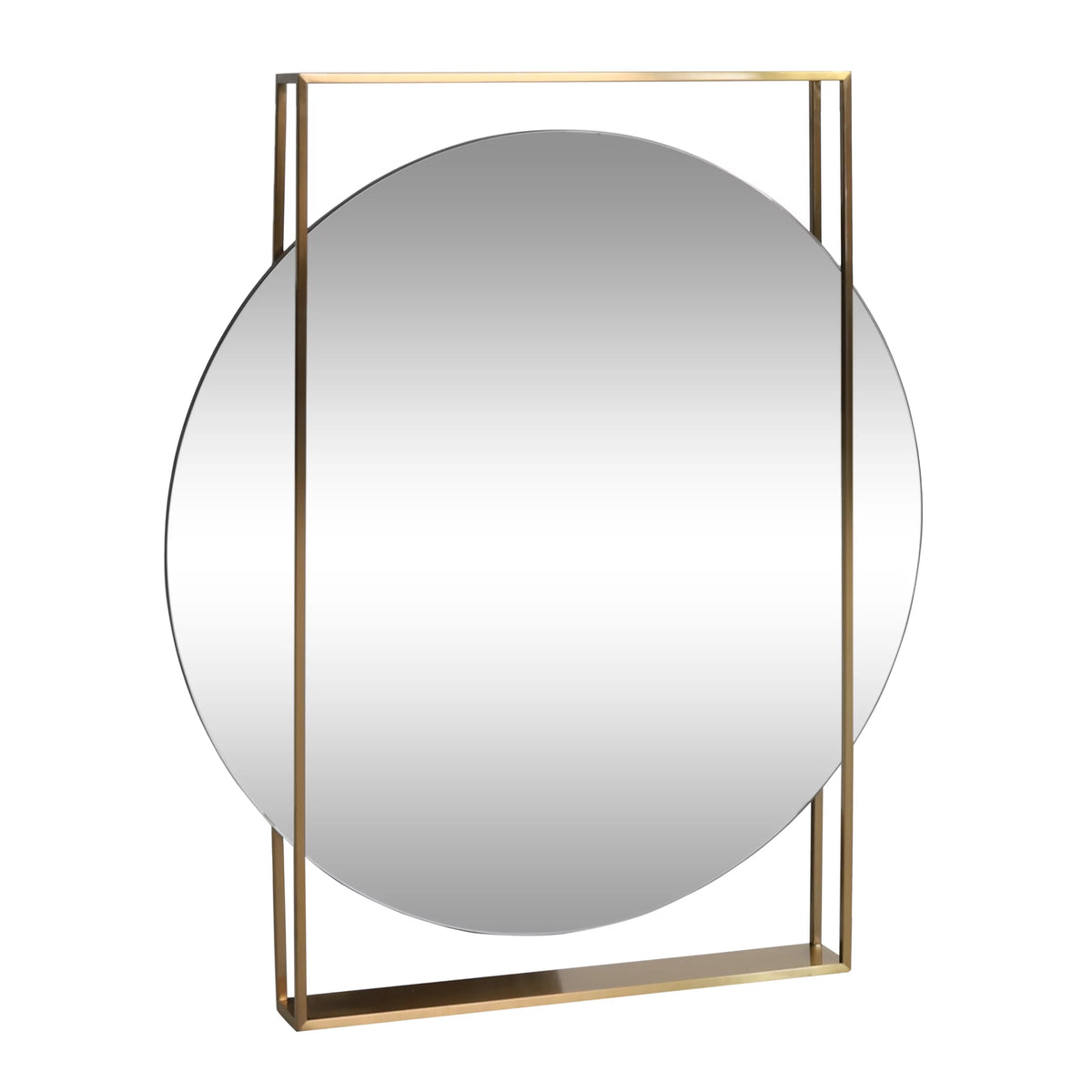 Wall Mirror, Brushed Brass A946
