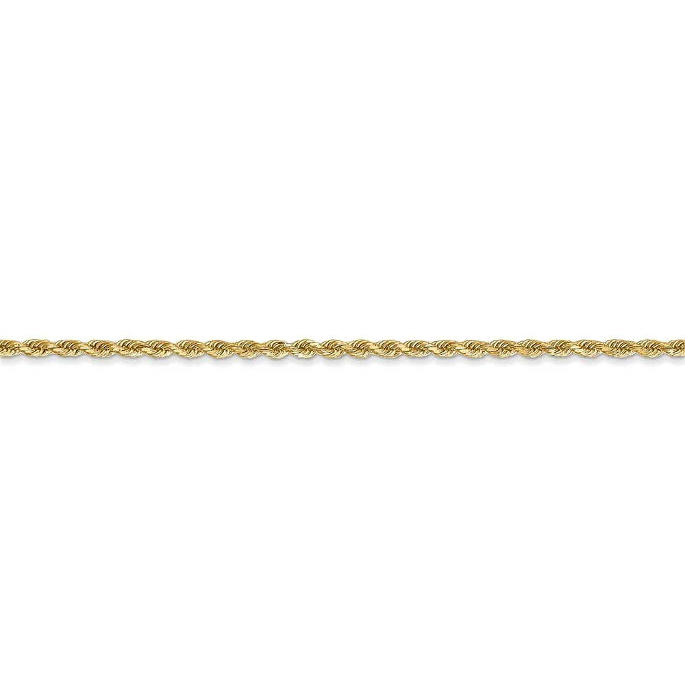 14kt Yellow Gold 20 inch Diamond-Cut Rope Chain with Lobster Clasp U58020